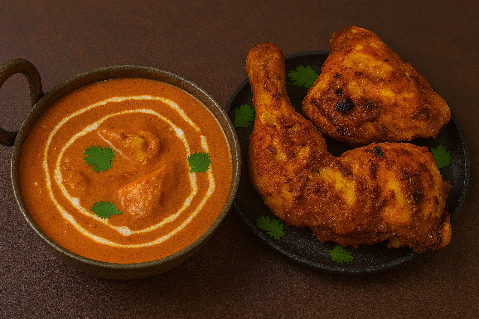 Chicken Tikka and Chicken Handi Prepared by Korma Sutra